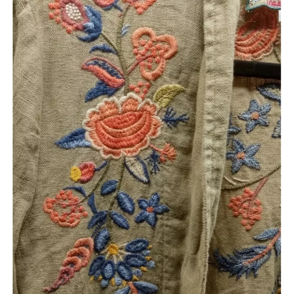 Johnny Was Tiwa Linen Coat M - Picture 3 of 8